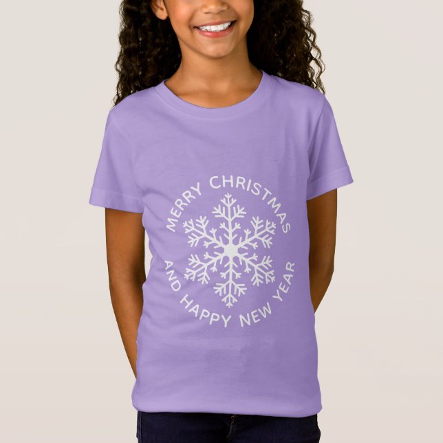 T-Shirt de Noël blanc (Enfant) (Devant)