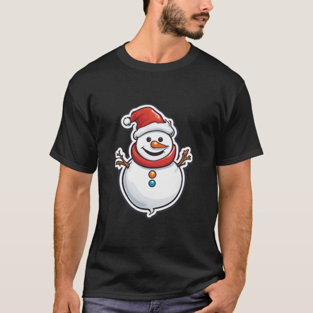 T-shirt de Noël blanc | Tee Festive | Ce (Devant)