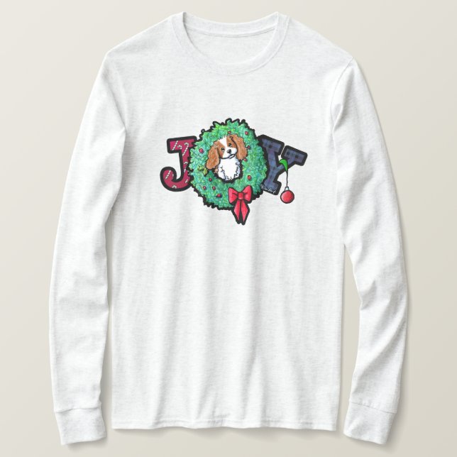T-Shirt de Noël Cavalier King Charles (Design devant)