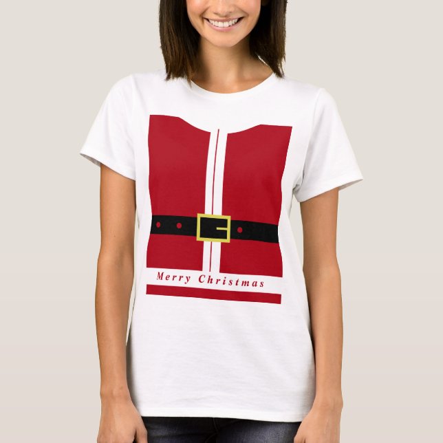 T-shirt de Noël Ceinture du Père Noël (Devant)