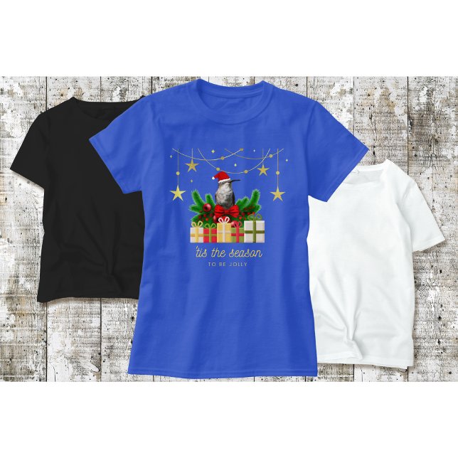 T-Shirt de Noël Colibri "Bleu" (Créateur téléchargé)