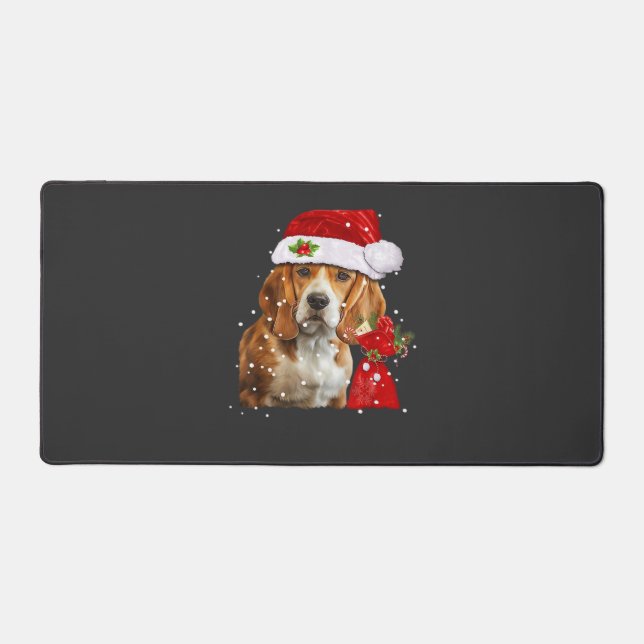 T Shirt de Noël de chien Beagle Cadeau de Noël de  (Recto)