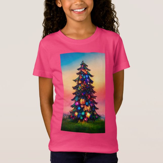 T-shirt de Noël de la fille (Devant)