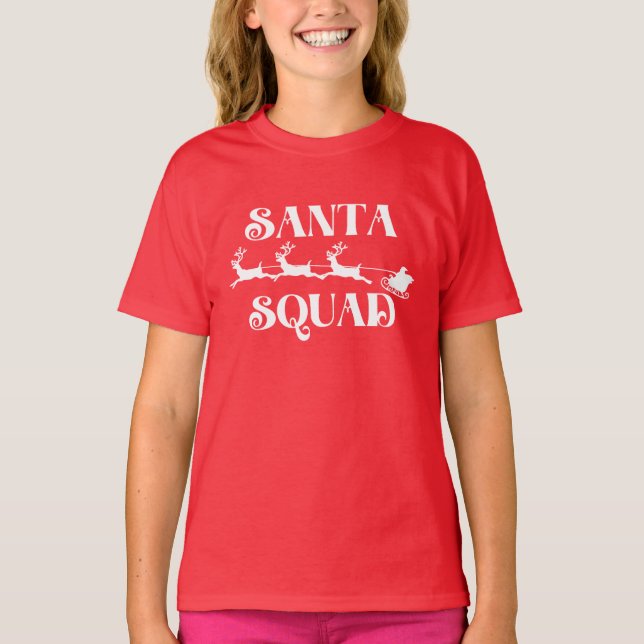 T-Shirt de Noël de l'équipe du Père Noël (Devant)