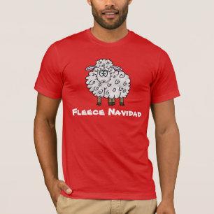 T-shirt de Noël de moutons de Navidad d'ouatine