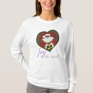 T-shirt de Noël de Père Noël d'Afro-américain