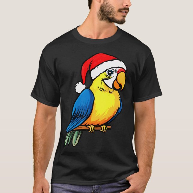 T-Shirt de Noël de perroquet (Devant)