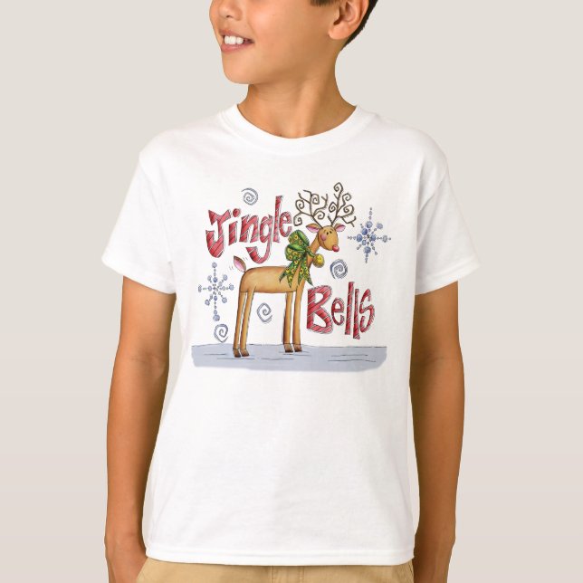 T-shirt de Noël de tintements du carillon pour des (Devant)
