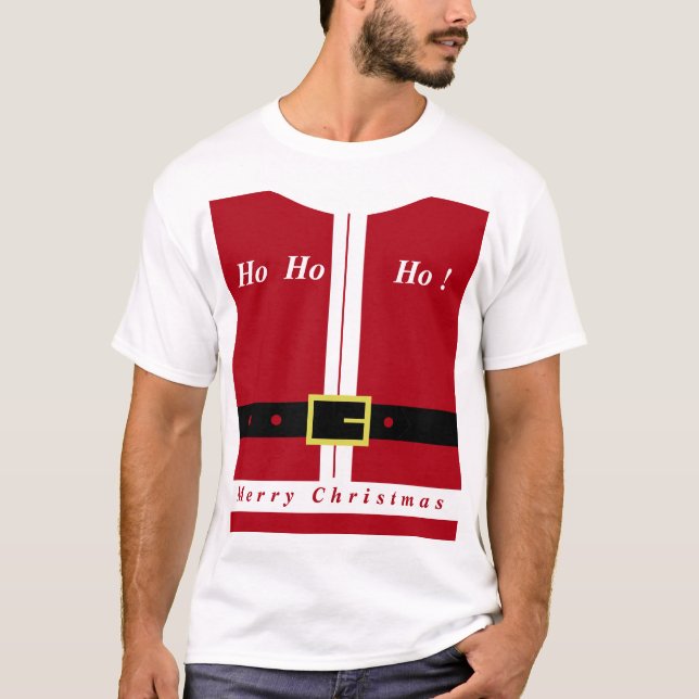 T-shirt de Noël Dessin drôle de Père Noël Cadeau (Devant)