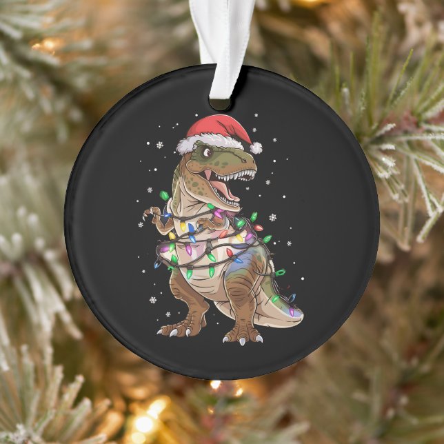 T-shirt de Noël Dinosaure T-rex Arbre Xmas Dino (Arbre)
