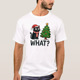 T-shirt de Noël drôle de chat - "Quel arbre de Noë