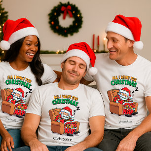 T-shirt de Noël drôle de Père Noël – Nom personnal