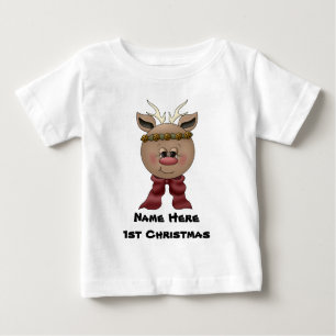 T-shirt de Noël du bébé de renne ęr