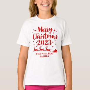 T-shirt de Noël familial personnalisé