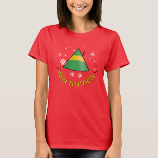 T-shirt de Noël féminin Elf Favorite souriant