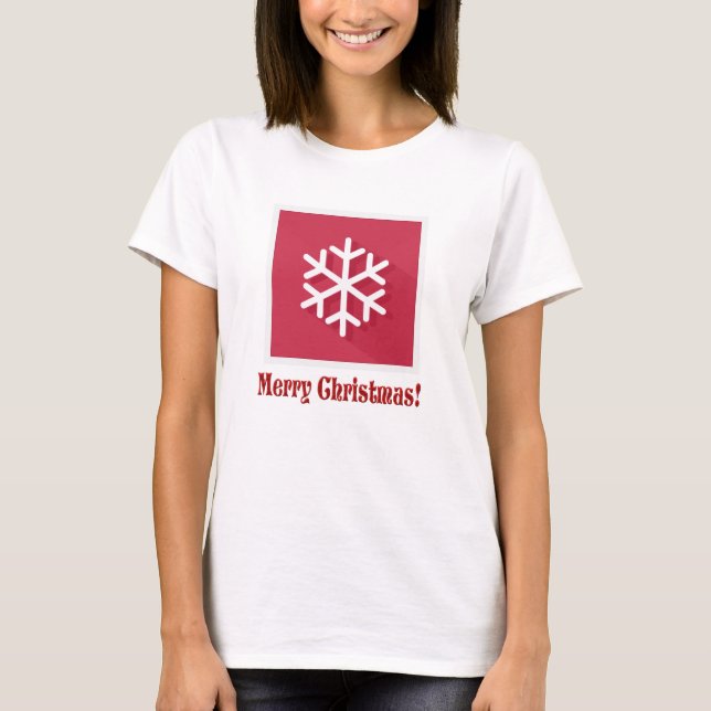 T-shirt de Noël - Flocon de neige - Joyeux Noël (Devant)