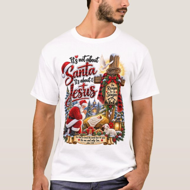 T-Shirt de Noël Jésus–La Raison de la Saison (Devant)