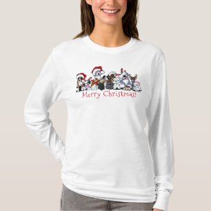 T-Shirt de Noël KiniArt pour amateur de chiens