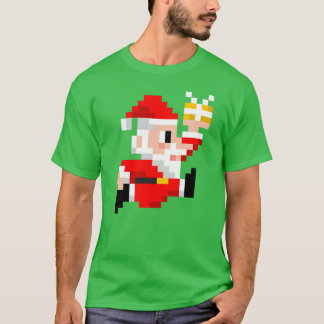 T-shirt de Noël : le père noël à 8 bits