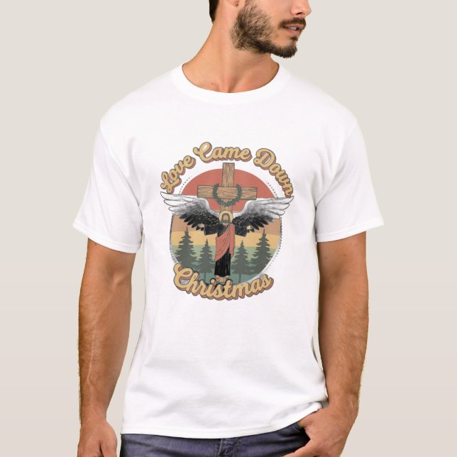 T-shirt de Noël Love Came Down (Devant)