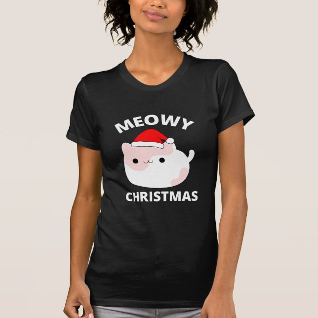 T-shirt de Noël Meowy (Devant)