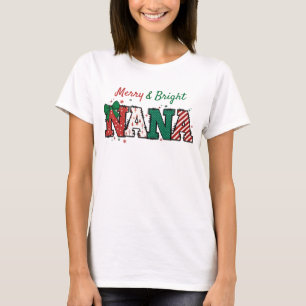 T-shirt de Noël Merry et Bright Nana Grandma