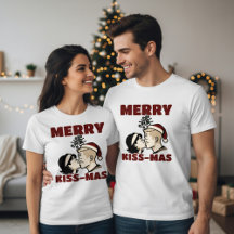 T-shirt de Noël Merry Kiss-Mas
