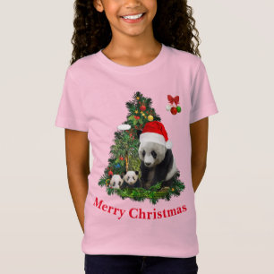 T-Shirt de Noël ours panda