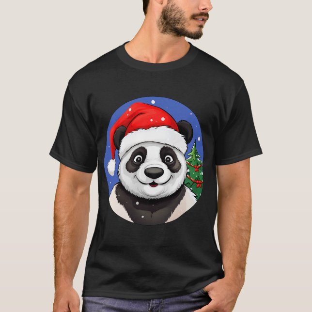 T-Shirt de Noël Pandas (Devant)
