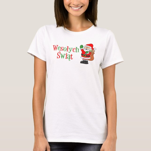 T-shirt de Noël polonais Wesolych Swiat (Devant)