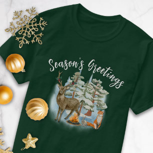 T-shirt de Noël pour animaux de bois