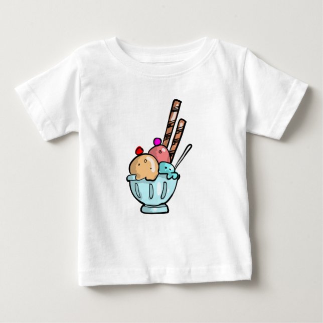 T-shirt de Noël pour bébé avec glace mignonne pers (Devant)