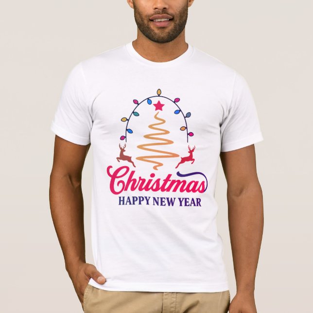 T-shirt de Noël pour couples – Chemise d'arbre de  (Devant)
