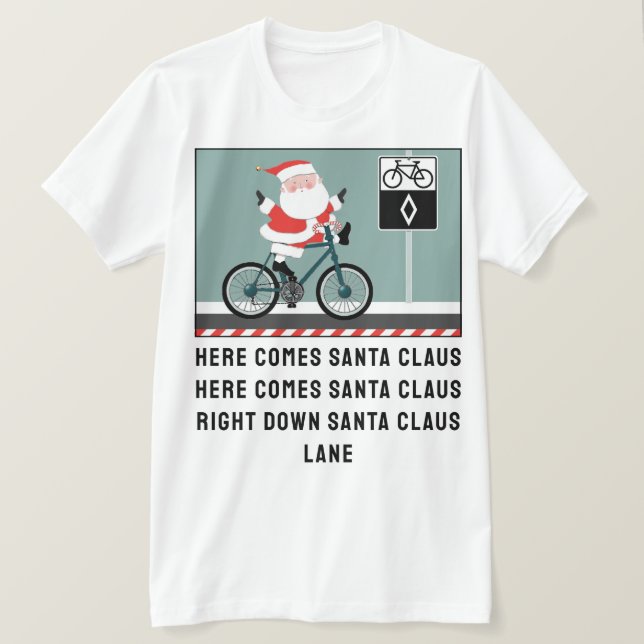 T-Shirt de Noël pour cycliste (Design devant)