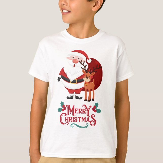 T-shirt de Noël pour enfants (Devant)