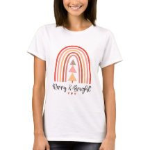 T-shirt de Noël pour femmes joyeux et brillants