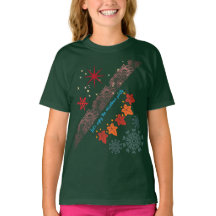 T-shirt de Noël pour fille - Tenue de fête de fin