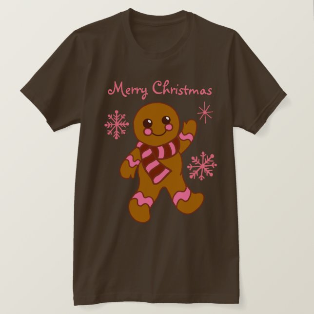 T-shirt de Noël pour garçon en pain d'épice (Design devant)