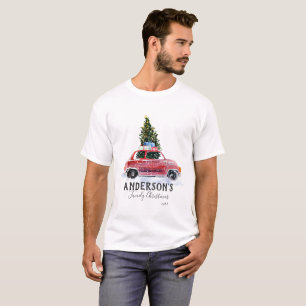 T-shirt de Noël pour la famille - Voiture Rouge Vi