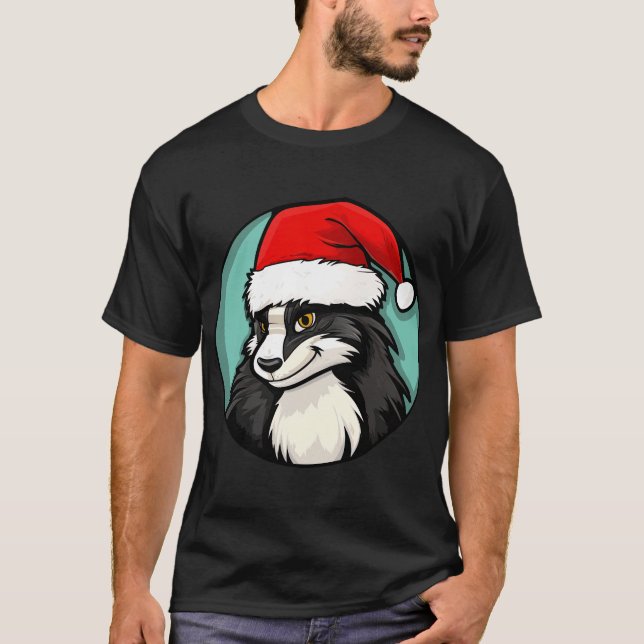 T-Shirt de Noël pour moufette (Devant)