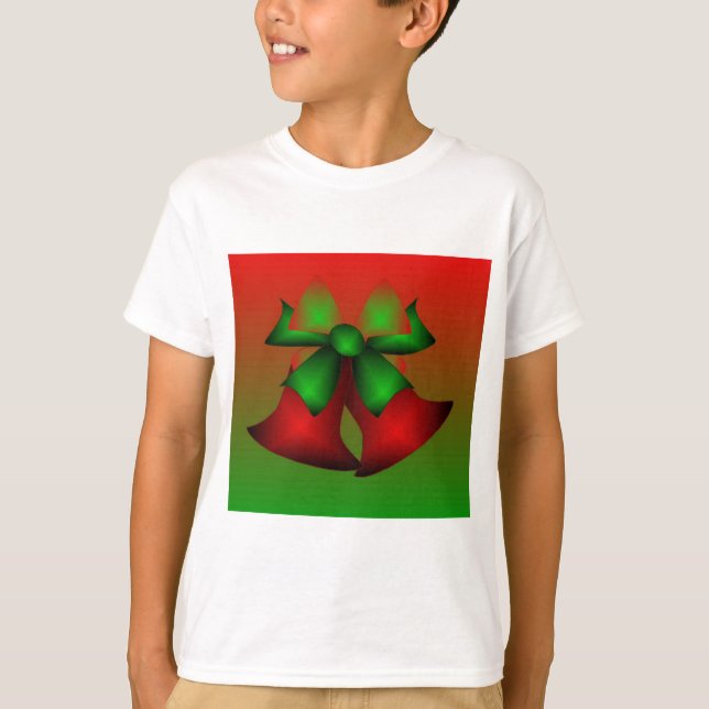 T-shirt de Noël Red Bells Plain (Devant)
