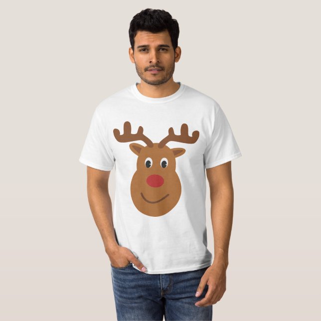 T-shirt de Noël Reindeer (Devant entier)