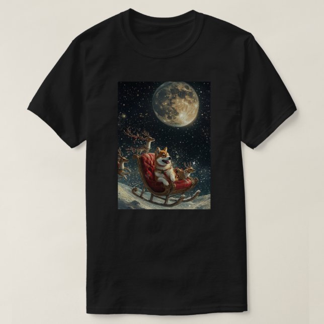 T-shirt de Noël Shiba Inu Doge (Design devant)
