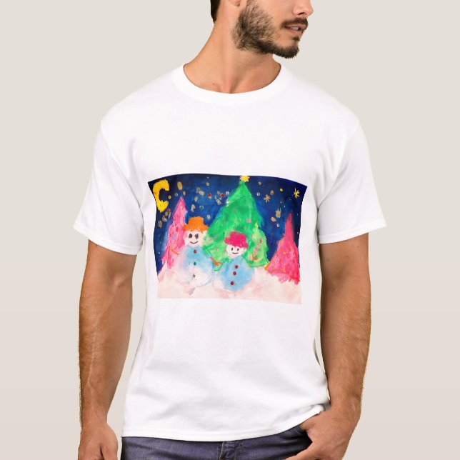 T-shirt de Noël Snowman (Devant)
