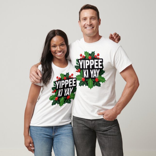 T-shirt de Noël Yippee Ki Yay (Unisexe)