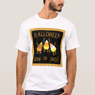 T-shirt de noir de bonbons au maïs à Halloween