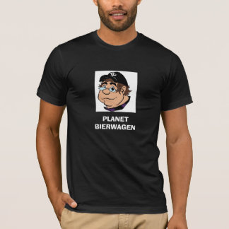 T-shirt de noir de caricature de la PLANÈTE