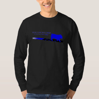 T-shirt de noir de logo de Blue Line
