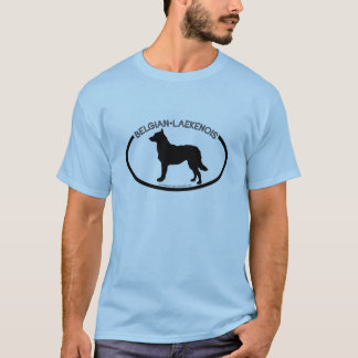 T-shirt de noir de silhouette de Laekenois de