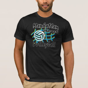 T-shirt de noir de volleyball de Manhattan Beach